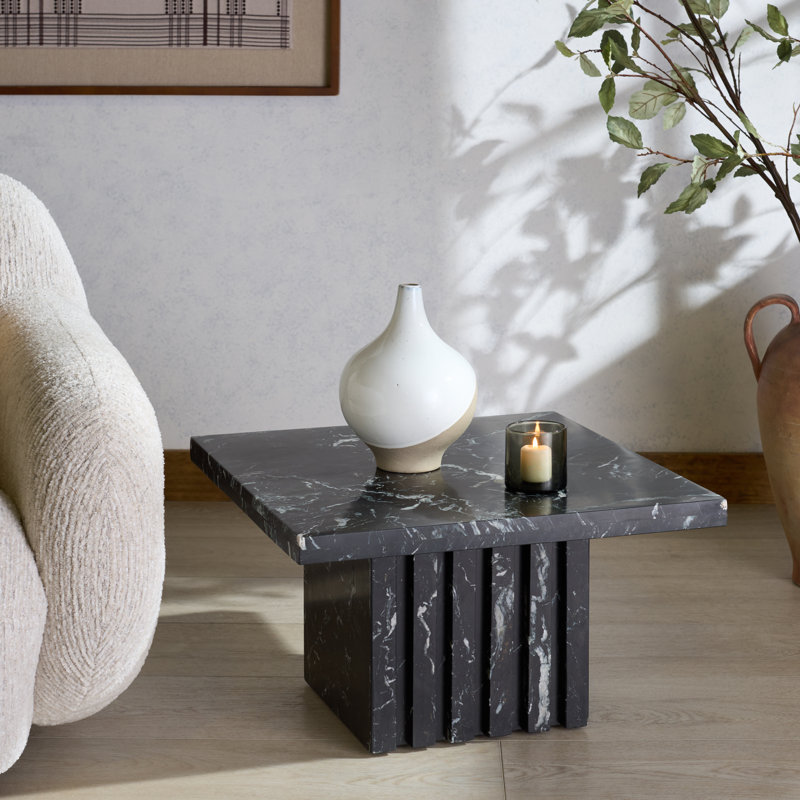 Table de bout Pristina, Noir, H 12 po x l 21 po x P 21 po