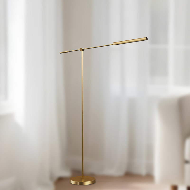 Astrid LED Floor Lamp, Vintage Brass