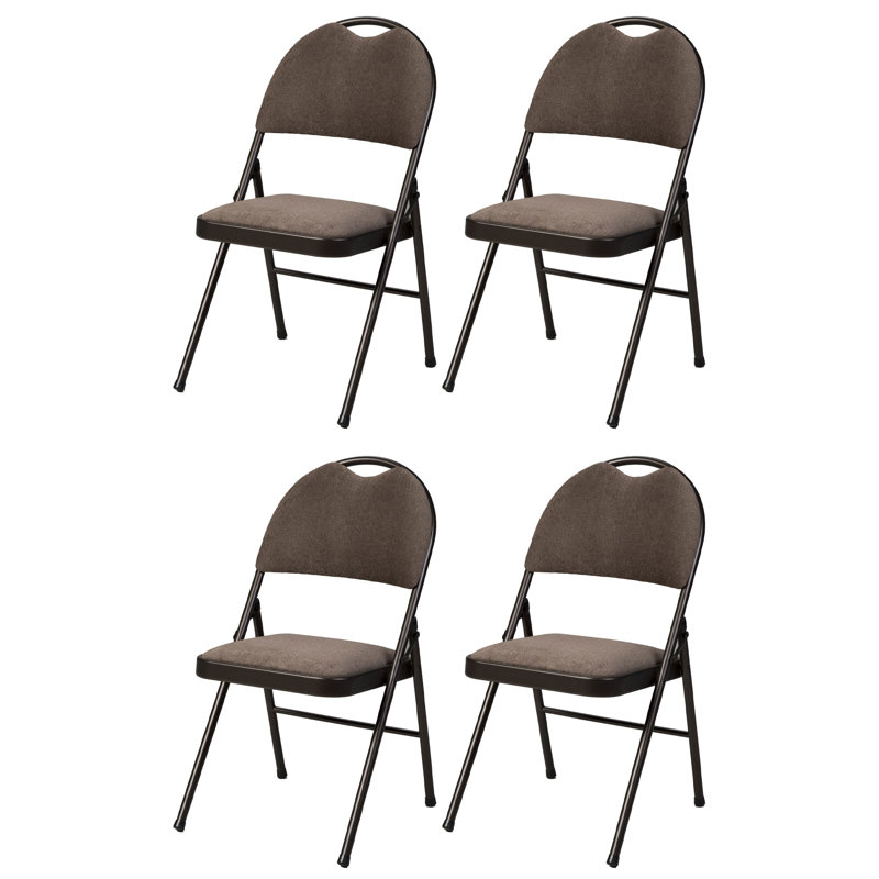 Latitude Run® Sudden Comfort Corrin Fabric Double Pad High Back Folding Chair, (Set of 4)