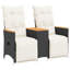  Canapé de jardin inclinable noir, blanc crème-1614403167-1614403162
