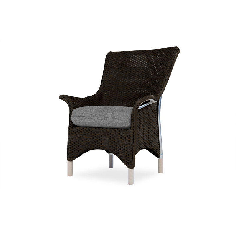 Mandalay Outdoor Dining Armchair, Remy Graphite, Mink