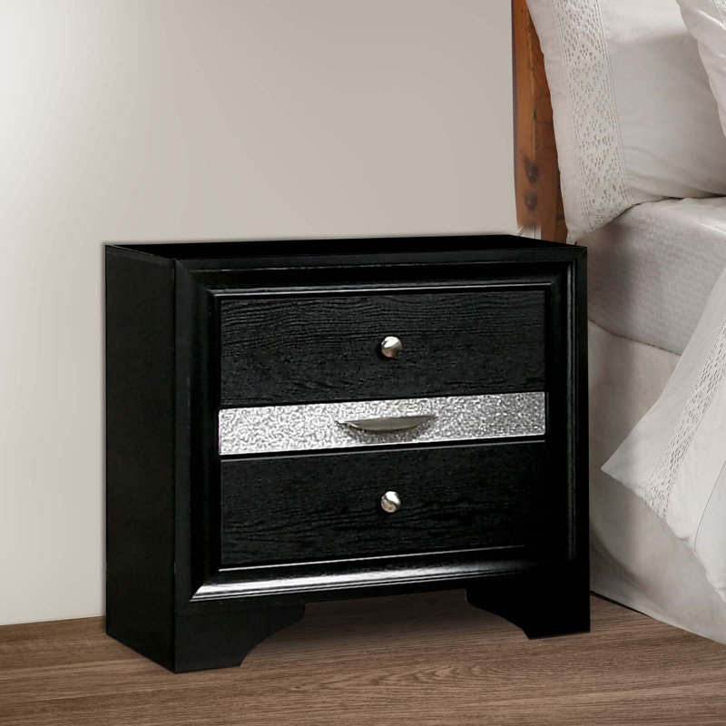 Smyth 26'' W Nightstand, Black