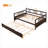Clean Silhouette Multi-functional Full Size Platform Daybed with Twin Pull-Out Trundle, Solid Wood-tone Brown-1108702652