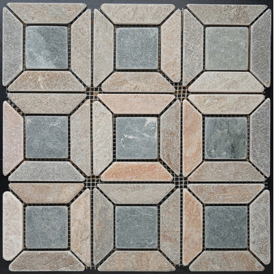 Carrelage mosaïque fantaisie en quartzite Addyston