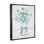 «Aqua Blue Plant Leaves In Jar Joy», art textuel sur toile par lettrage et doublure
