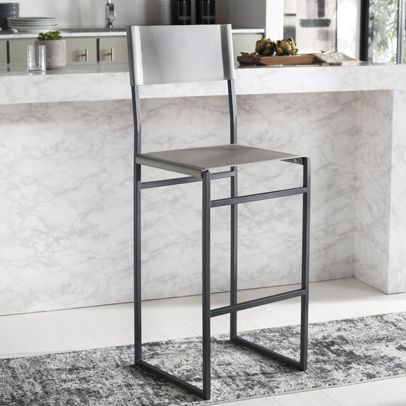 Tabouret de bar et de comptoir Fairbanks, Gris, Tabouret de comptoir (siège d'une hauteur de 26 p