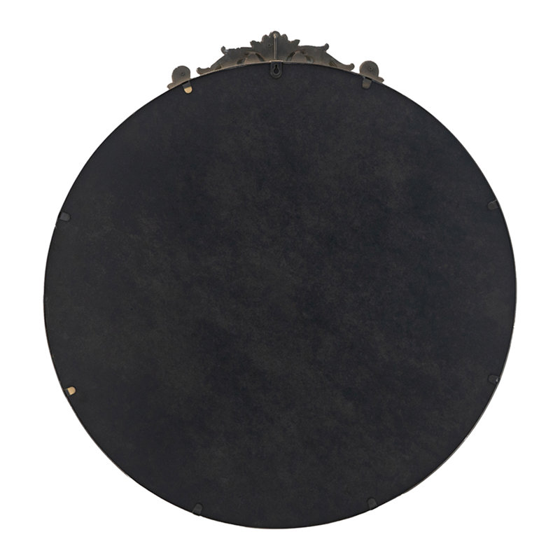 30" X 32" Round  Mirror, Gold, 32" x 30"