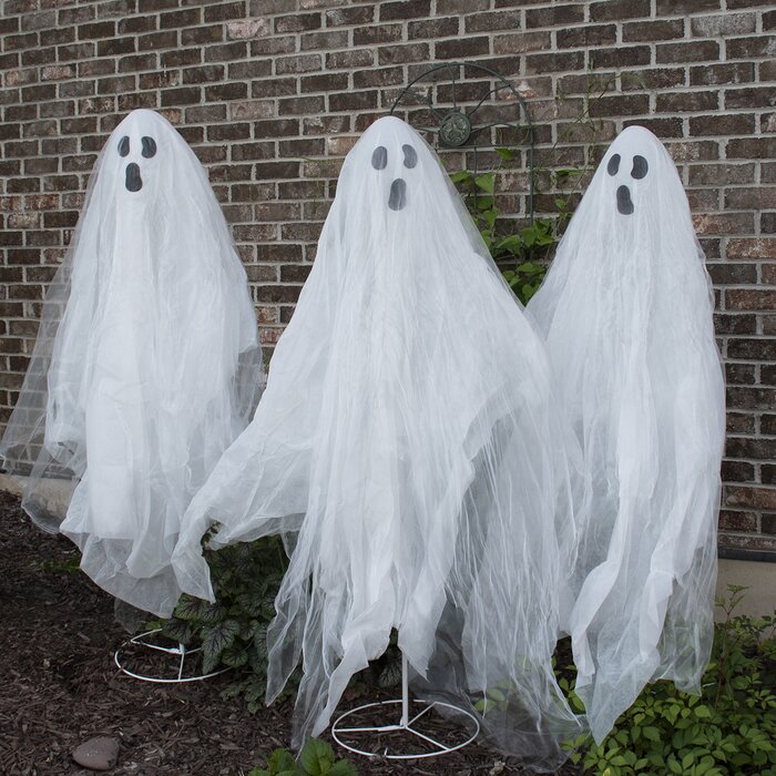 The Holiday Aisle® Set Of 3 LED Boo Ghost Lawn Stakes & Reviews | Wayfair
