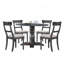Ensemble de 2 chaises d'appoint en lin brun clair Leventis