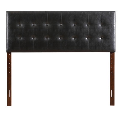 Élégant rembourrage en mousse pour tête de chambre à coucher - 53 pouces de hauteur, 78 de largeur, matériaux, noir, pu, assemblage à assembler