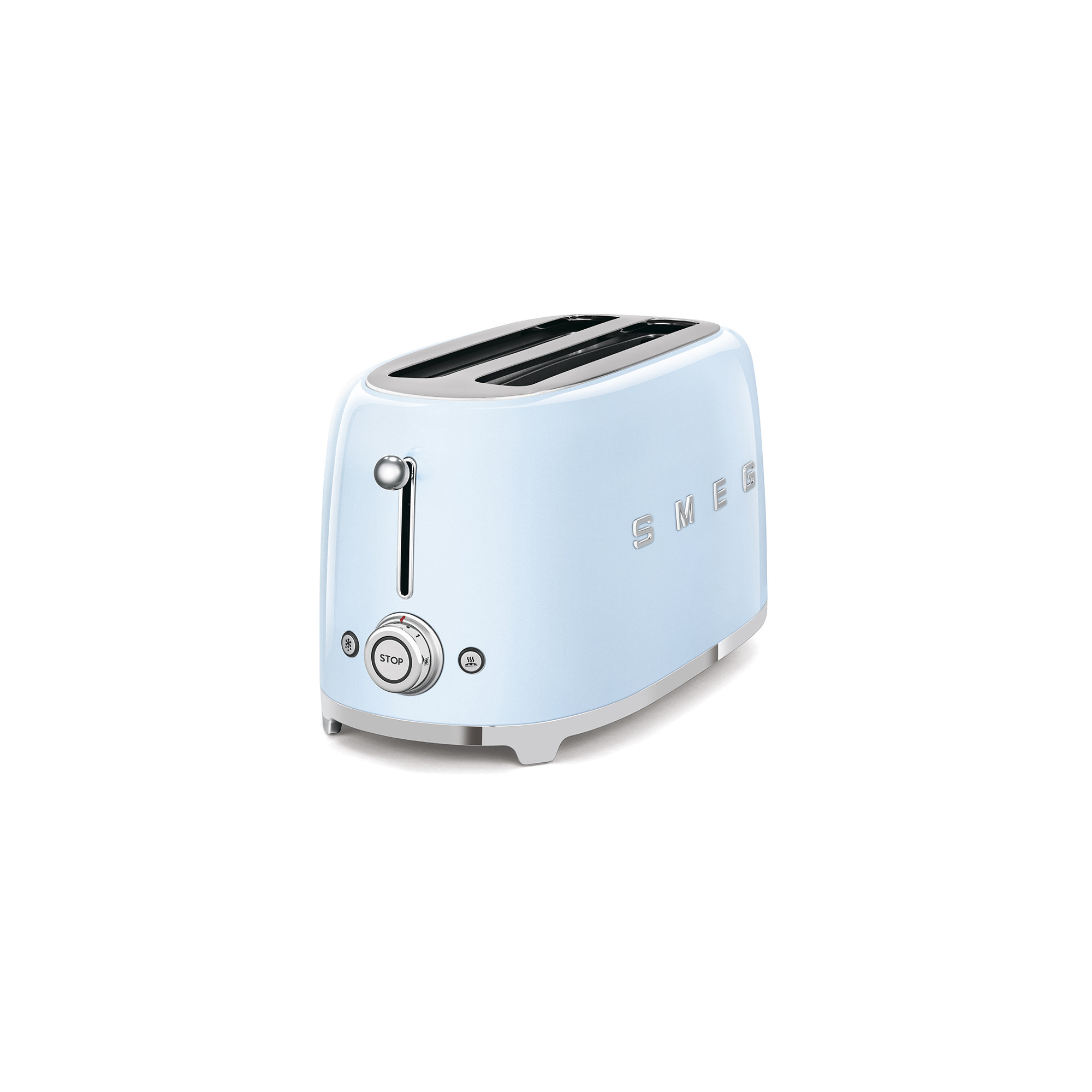 SMEG 50's Retro Style Aesthetic 4 Slice Toaster, Pastel Blue