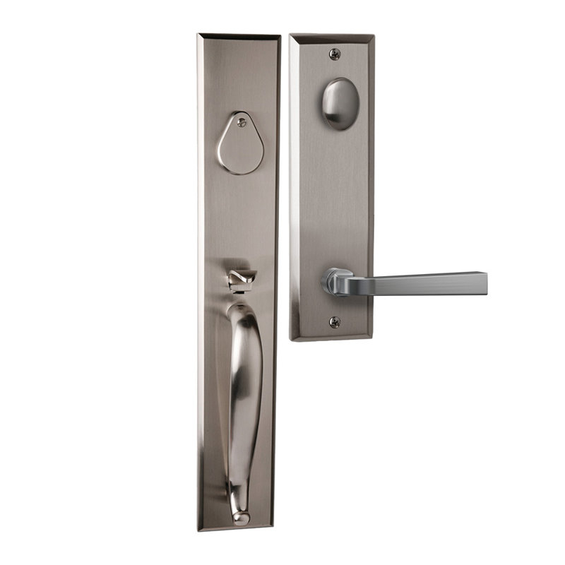 Bravura 980G-904S Dummy Charleston Handleset with Memphis Lever in Oil Rubbed Bronze - L, Satin Nickel, Right