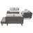 6-Pers Diamond Weave Patio Sectional Furniture Set With Extendable Coffee Table With Ice Bucket, Collapsible Seat,Conversation Set With Side Table And Deep Cushions For Couch, Porch, Backyard-1031379177