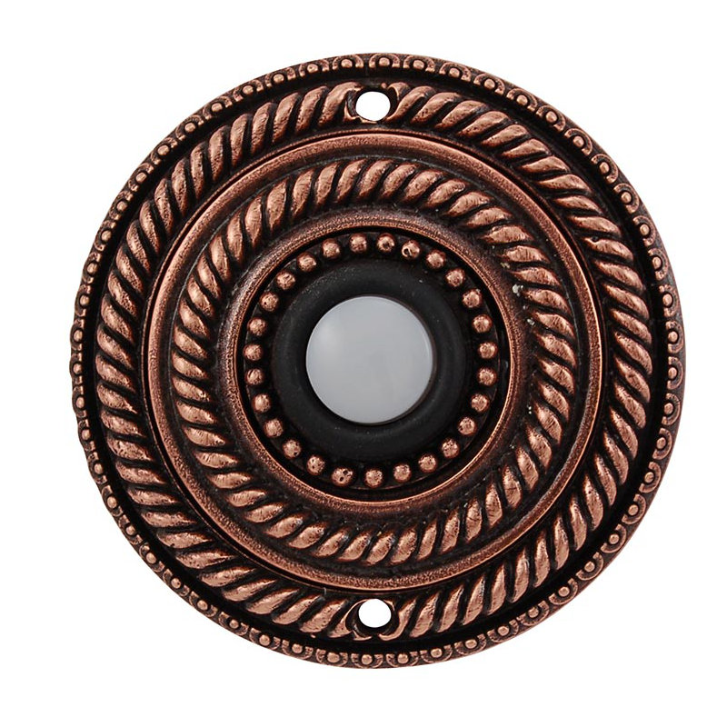 Sanzio Push Button, Antique Copper