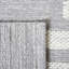 Buth Hand Woven Cotton/Wool Striped Rug in Ivory/Grey-703395022