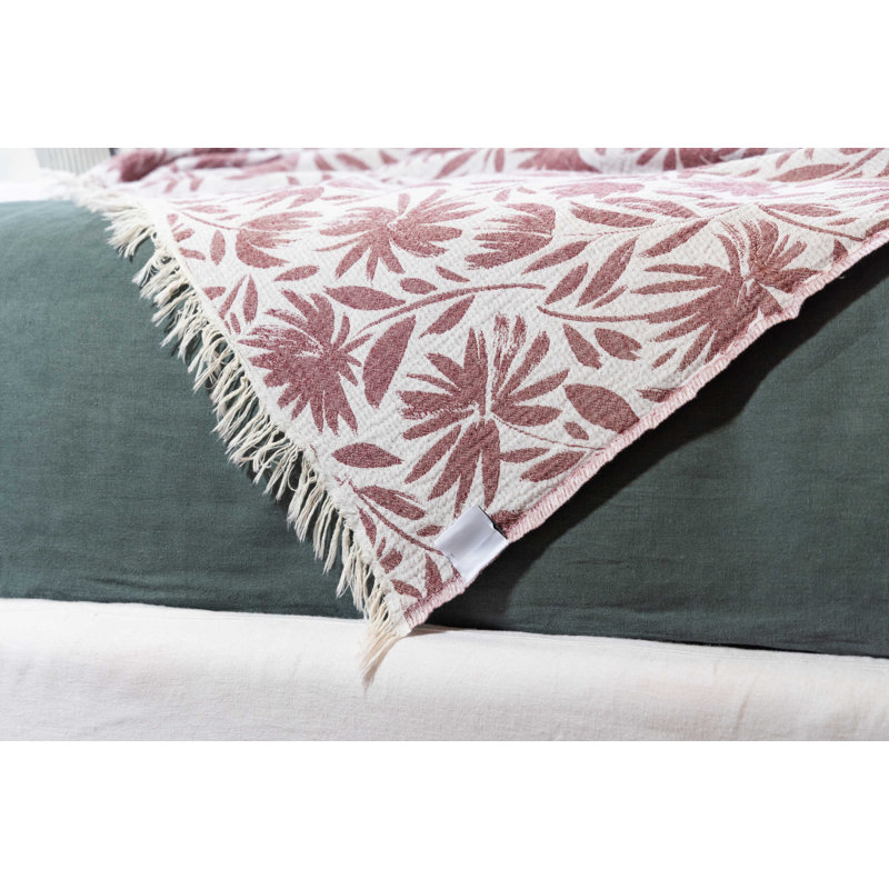 Couverture en mousseline réversible Antalya Whimsy, Bourgogne