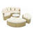 Versatile Outdoor Rattan Daybed with Multiple Functionalities for Relaxation-898058131