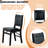 WCC-BLK-49– Waco Kitchen Chairs with PU Leather Seat, 3-X Back Design, Set of 2, Black Wood Finish-940610548