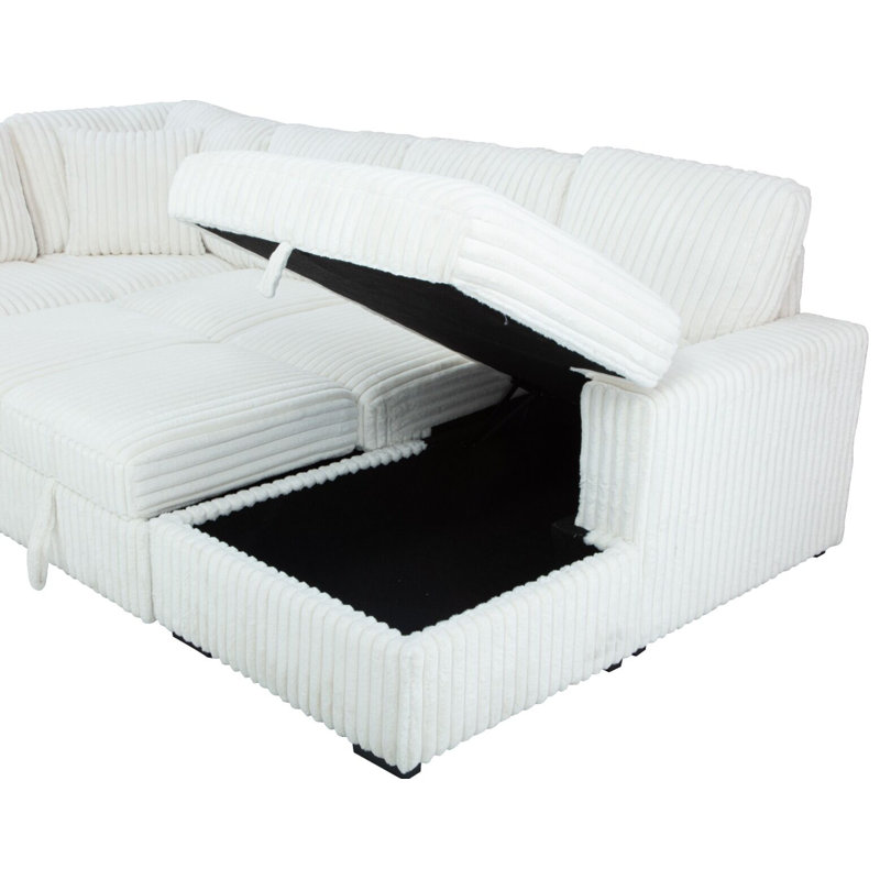 S3661 RAHA Sectional, Gray Fabric