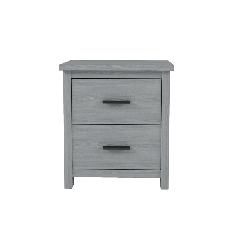Table de chevet moderne Mid Century, Gris clair