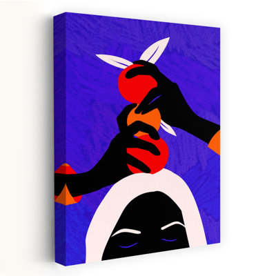Contemporary Art Abstract Bold Colorful Fruit Portrait Wall Art