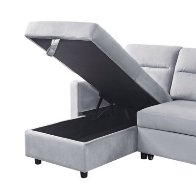 Phenex Seaside Style Reversible Sleeper Sectional Sofa
