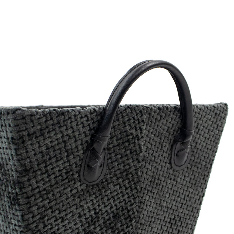 17 Stories Fabric Decorative Basket, Black