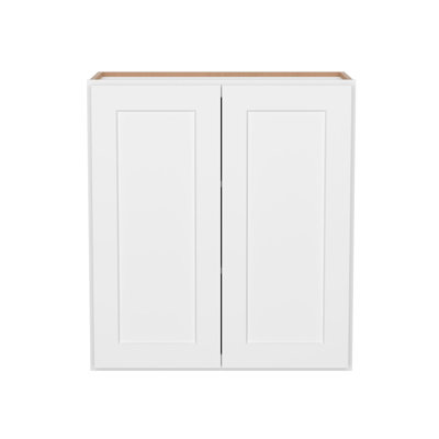 Armoire de cuisine murale Furinno à 2 portes et 2 tablettes, prête à assembler, P 12 po x l 27 po x H 30 po, blanc