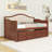 Twin Wood Daybed with Twin Trundle and 2 Storage Drawers-113138447