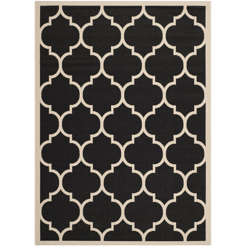 Kerns Geometric Hand Woven Indoor / Outdoor Area Rug, Rectangle 160 x 231 cm