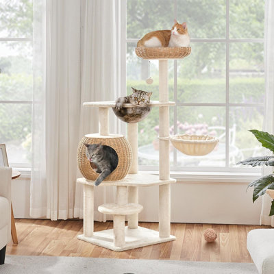 Erdheide 54 " H Cat Scratching Post and Cat Toys