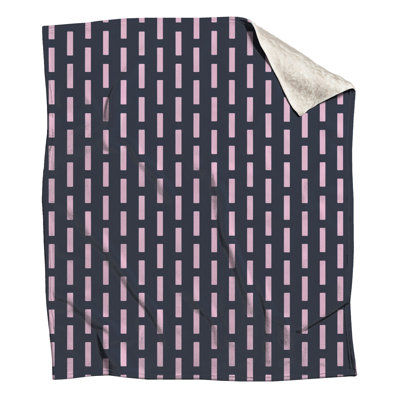 Pink Vertical Rectangles Blankets
