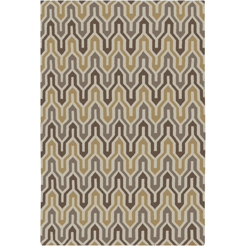 Robby Flatweave Wool Chevron Indoor Rug, Rectangle 3'6" x 5'6"