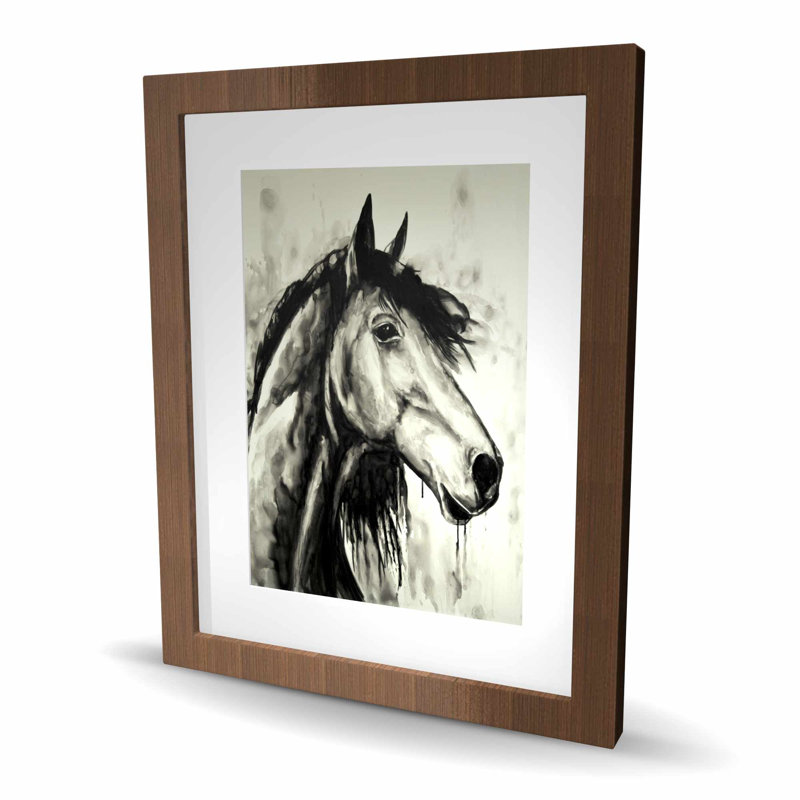 Spirit Spirit - Western Living, reproduction encadrée avec passe-partout, Brun