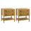 Ensemble de table de chevet moderne 22 po avec 2 tiroirs à fermeture en douceur, placage de chêne, pieds en bois massif, assemblage rapide sans outils, table de chevet avec rangement, table de bout minimaliste