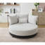 Fauteuil de jeu pivotant surdimensionné de 51,93 po, pivotant sur 360 °, revêtement, gris, grand support pour téléphone 2 niveaux, gris, avec support lombaire réglable-121095128
