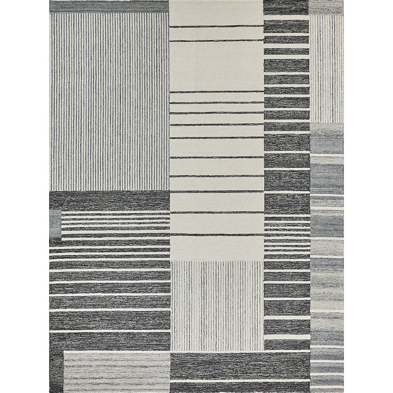 Castine Handmade Geometric Area Rug, Rectangle 5' x 8'