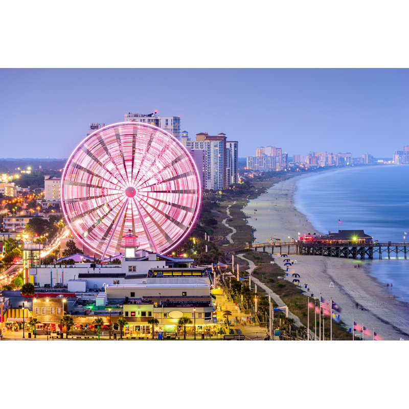 Myrtle Beach Skyline - Photographie sur toile tendue, L 30 po x H 20 po