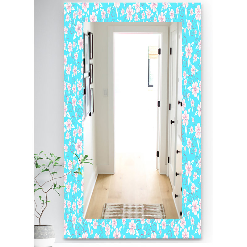 Miroir de salle de bain/meuble-lavabo moderne fleur, H 39,4 po x l 29,5 po
