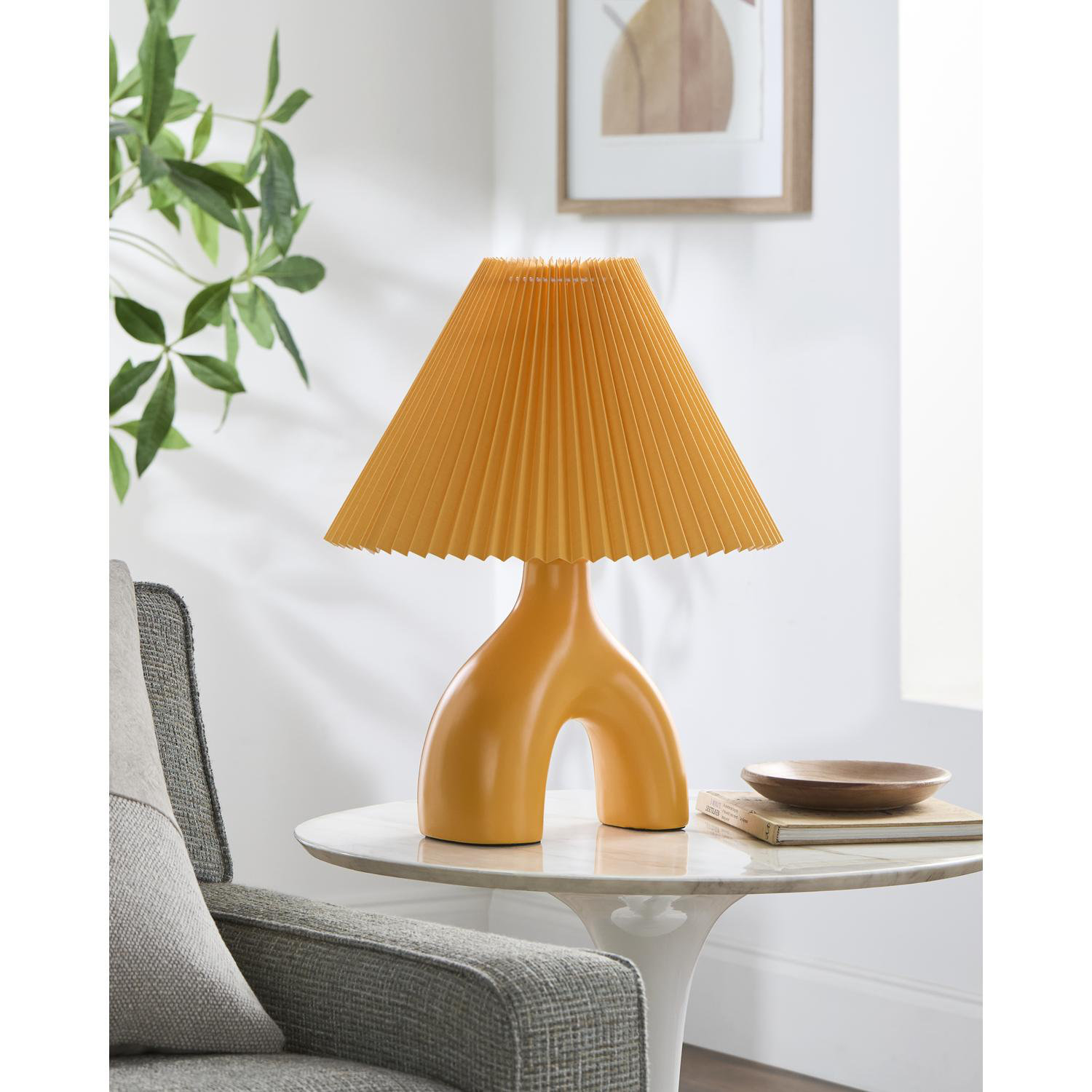 Celes Table Lamp, Orange, Orange