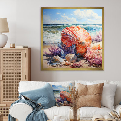 " Beach Seashell Symphony Pointillism "