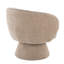 Swivel Accent Chair In Grey Fabric-1209284965
