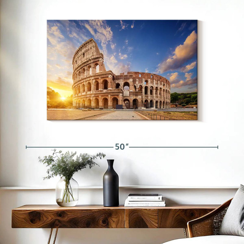 Ravi le Colosseo romain, H 26 po x l 39 po