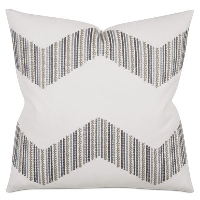 Fenton Embroidered Cotton Blend Throw Pillow