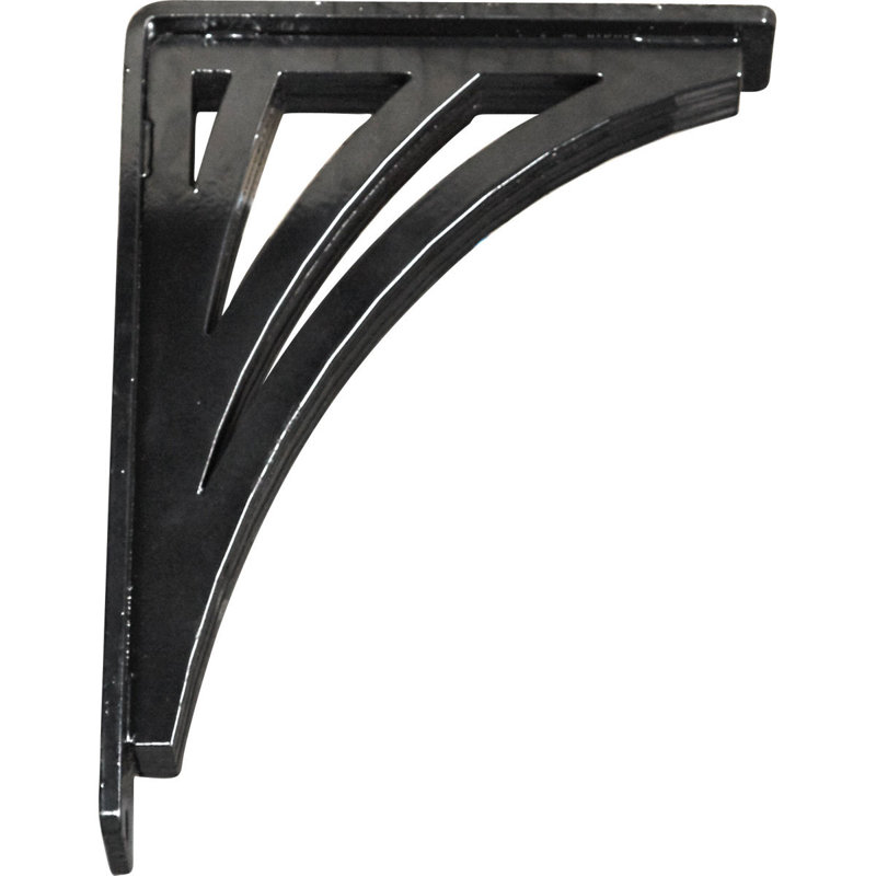 Support en fer forgé Nevio, H 10 po x l 2 po x P 7,5 po, Noir