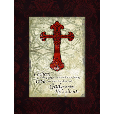 " Classy Matted Cross Red "