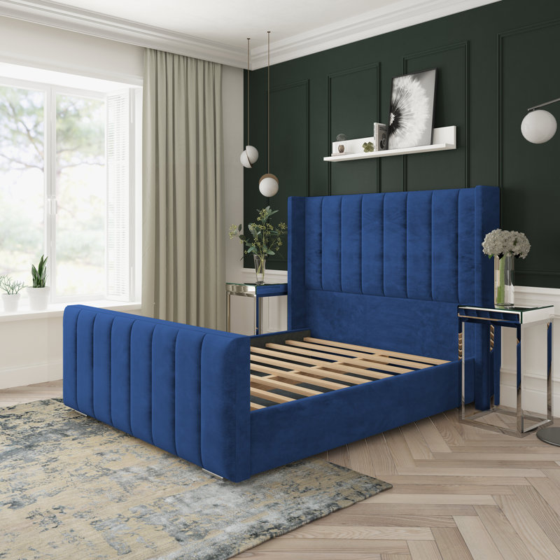 Willow Conistan Upholstered Bed Frame, Blue, Small Single (2'6)