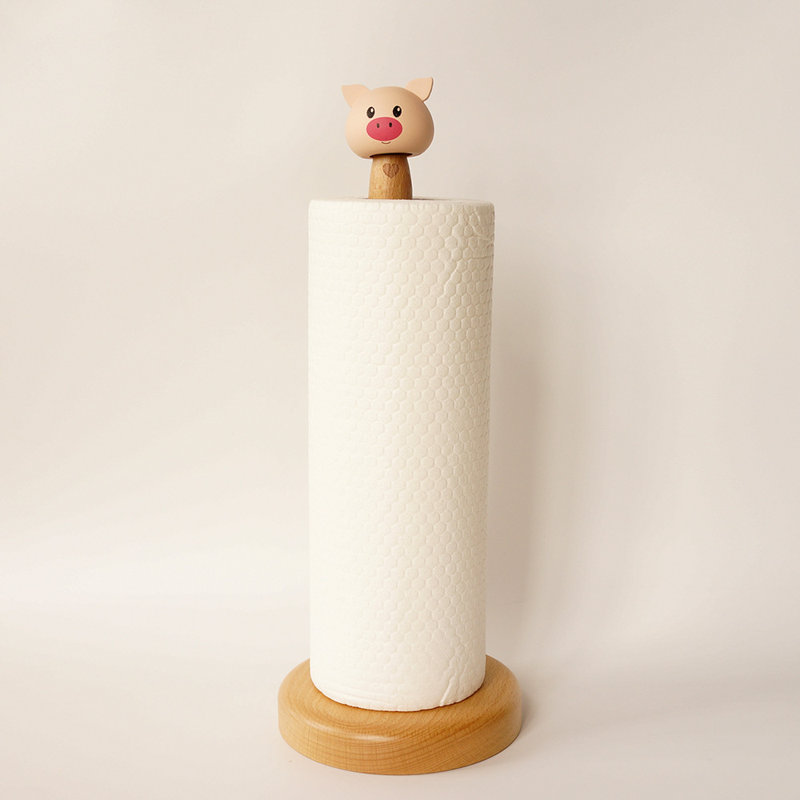 Porte-essuie-tout Bobblehead - Aimant intégré pour têtes de dessin animé