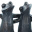 Sculpture trio de grenouilles dansantes