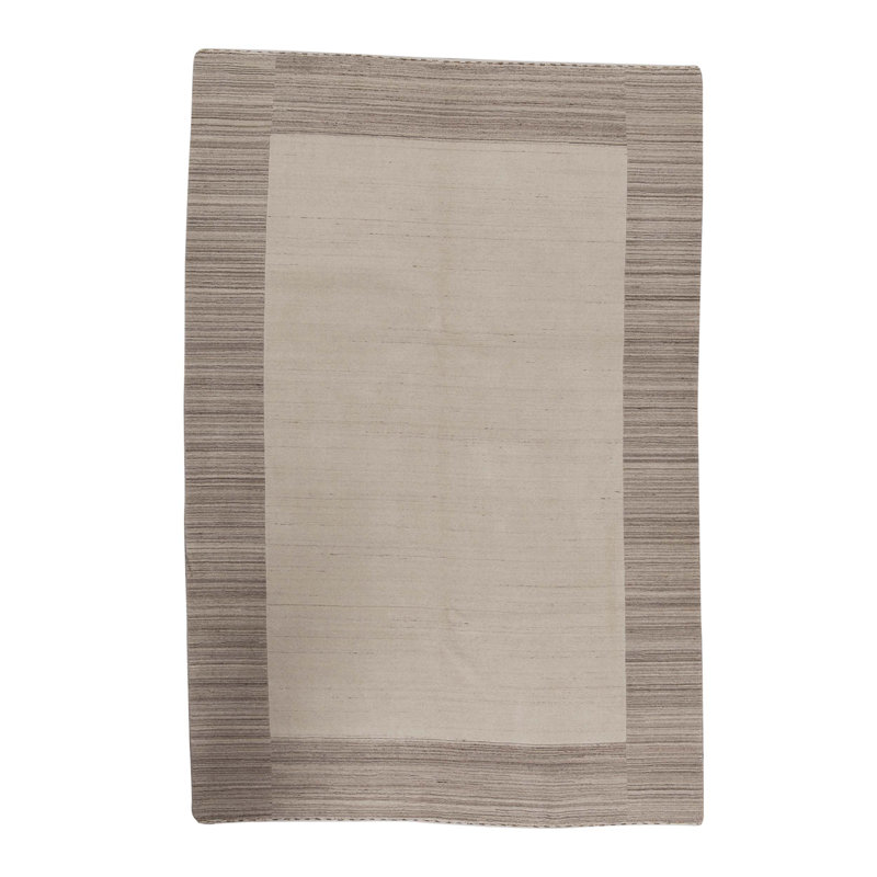Tapis unique gris de 6 pi 7 po x 9 pi 10 po